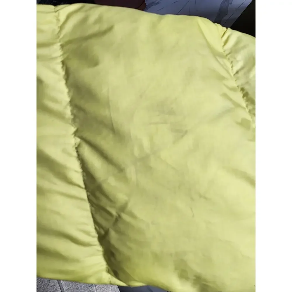 The North Face Nuptse 700 Goose Down Puffer Jacket Pale Yellow Retro 90s Sz XXL - Picture 11 of 13